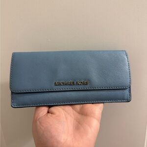 Michael Kors Tri-Fold Blue Wallet